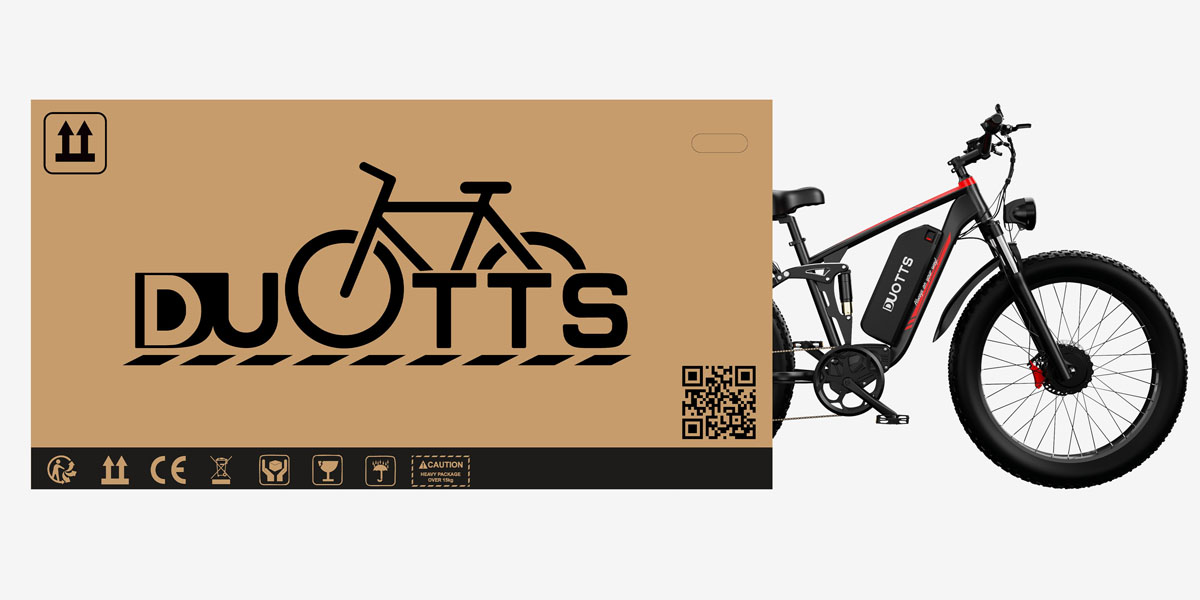 DUOTTS S26 Vélo électrique 26*4.0 pouces Fat Tire 750W*2 Moteurs 20Ah Batterie Smart App