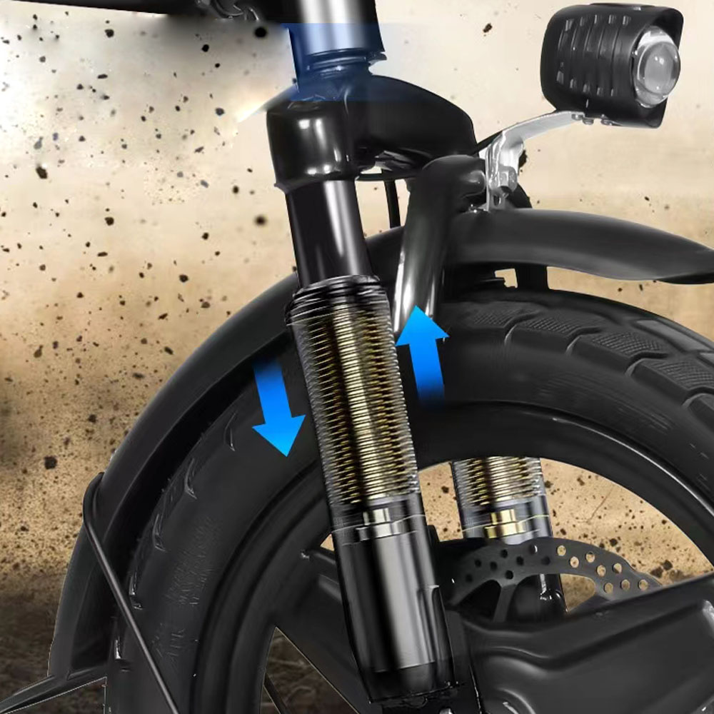 HONEYWHALE S6 Pro-S Bicicletta elettrica pieghevole per adulti 14 pollici Pneumatico 350W 15Ah Freno a disco Sei ammortizzatori