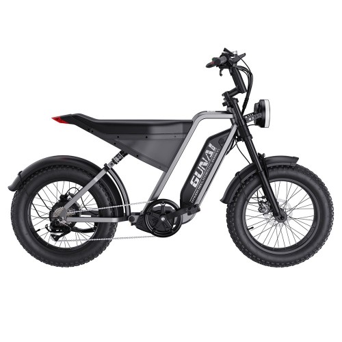 GUNAI-Y Mountain Moped Electric Bike pentru adulți 20 inch anvelope off roadd 500W 18Ah Max 60km/h 100km Range