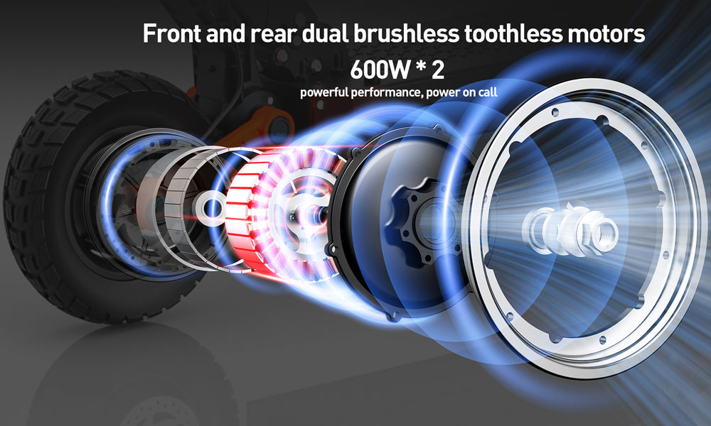 Max 55km/h E Doppio Motore Da 600w