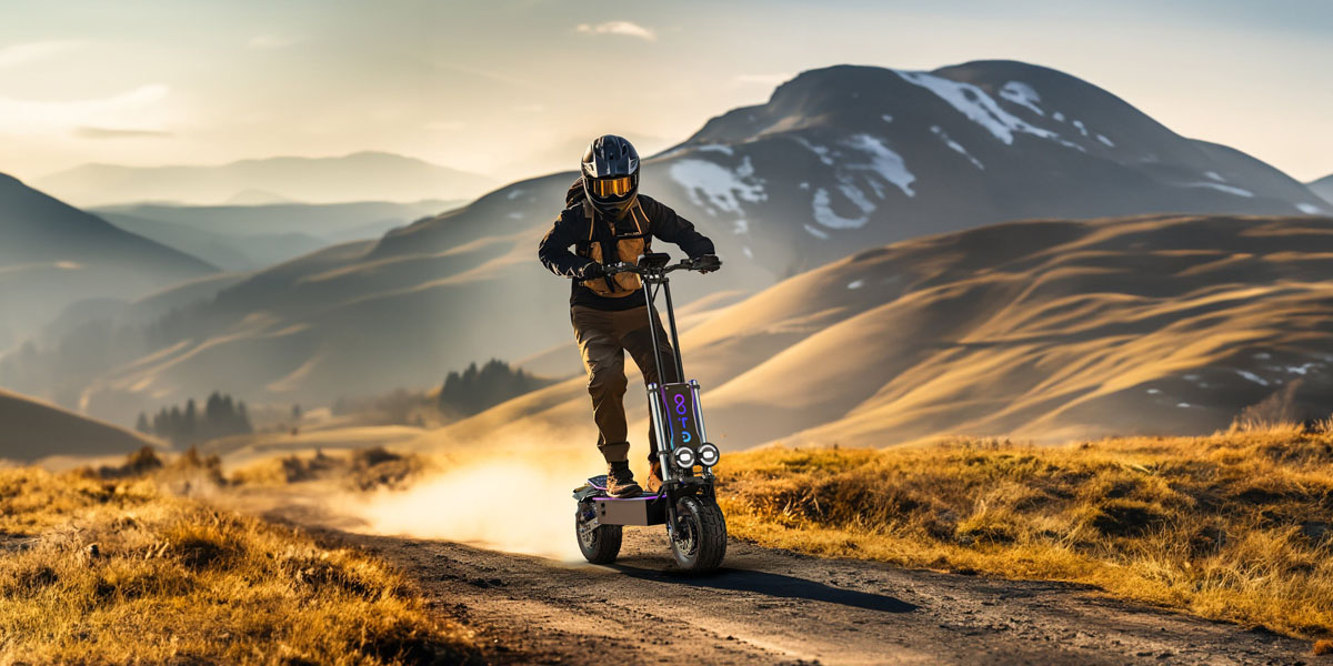 OOTD D99 Off-Road Electric Scooter 13 inch Tire 6000W Motor 40Ah Battery Dual Hydraulic Brake Dual Shock Absorption Max Range 120KM