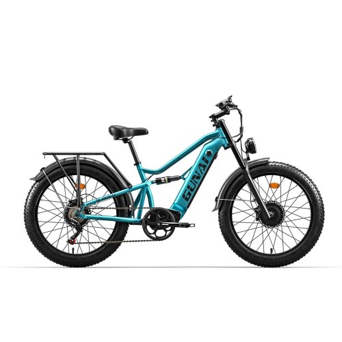 GUNAI-M2 Electric Bike 26*4 inch Fat Tire 2*750W Dual Motor 48V17.5AH Battery