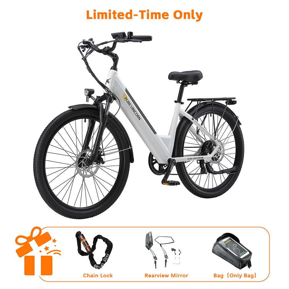PURE UNICORN U2 Electric Bike 27.5 inch Tires 1000W Motor 48V 12.8Ah Battery Max 45km/h 60km