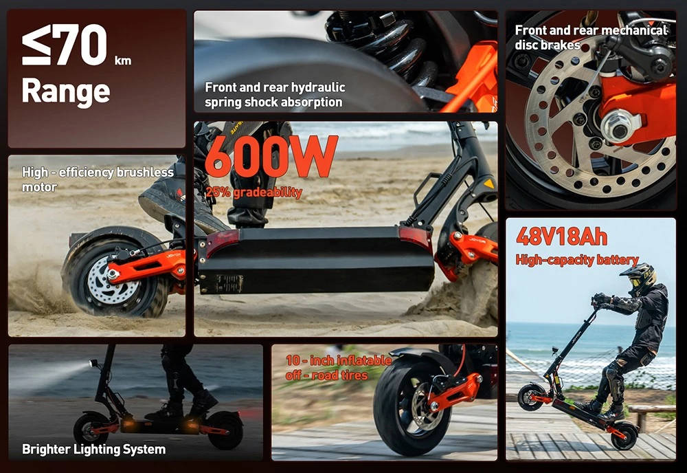 Joyor T6 električni skuter 600W motor 48V/18ah baterija NFC-otključavanje Maks. 48Km/H 70KM