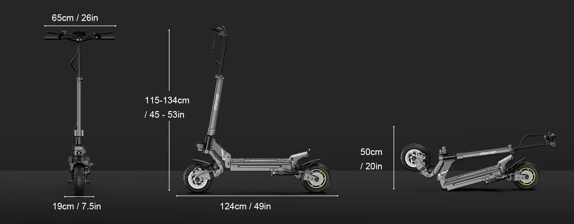 iENYRID S1 Scooter eléctrico todo terreno Batería 250W 48V 15Ah Max 25km/h 30-40km Autonomía