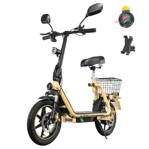 TWOFISH M5 Elite-E Electric Scooter istuimella ja takakorilla 500W 13Ah 14 tuuman renkaat Max 40km/h taustapeili EEC-sertifiointi