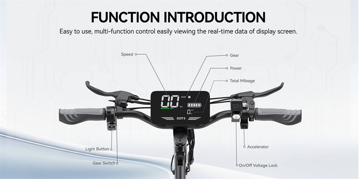 OOTD T10 Electric Scooter 500W 48V 13AH 11 inch Vacuum Tires Max 50km/h 45km