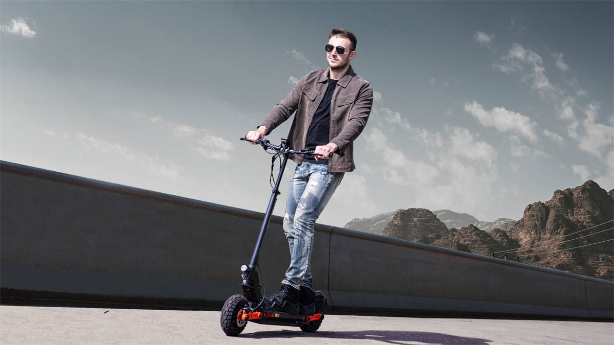 JOYOR S10-S-Z Salokāms elektriskais skrejritenis 10 collu riepas Dubultais 1000W motors 18Ah akumulators