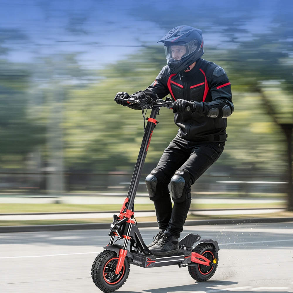 Twofish V4 Max Scooter electric 800W Motor 52V 23Ah Baterie, anvelope de 11 inch 55 km / h Viteza maximă 75 km Interval de frânare cu disc dublu Afișaj LCD NFC Unlock